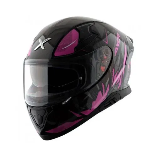 APEX AXOR HUNTER BLACK PINK FULL FACE HELMET