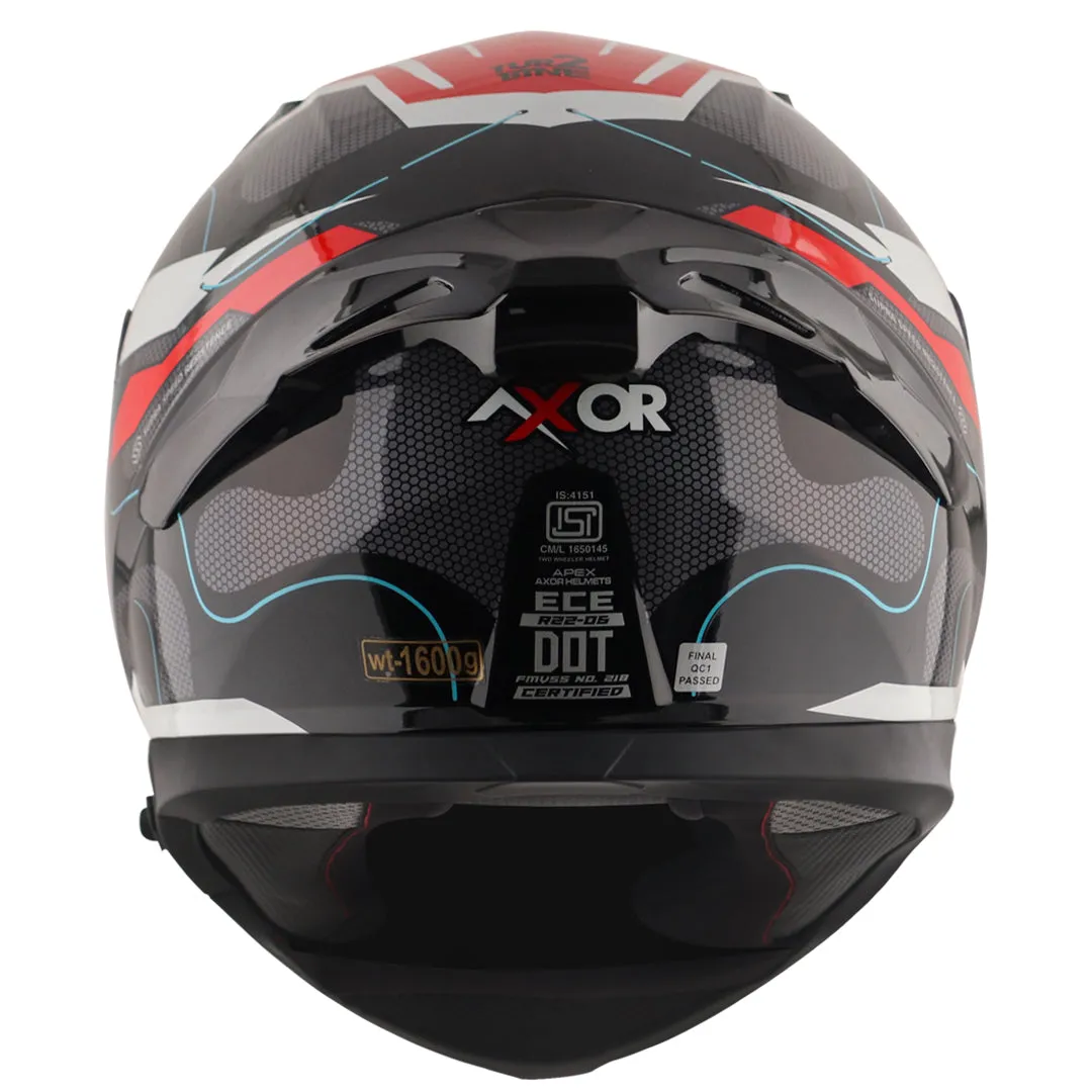 AXOR Apex Dynamo Black Red Full Face Helmet