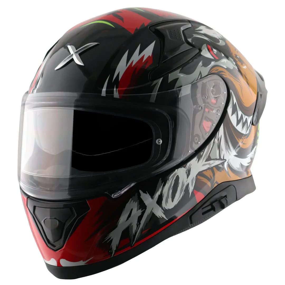 AXOR Apex Falcon Black Red Full Face Helmet