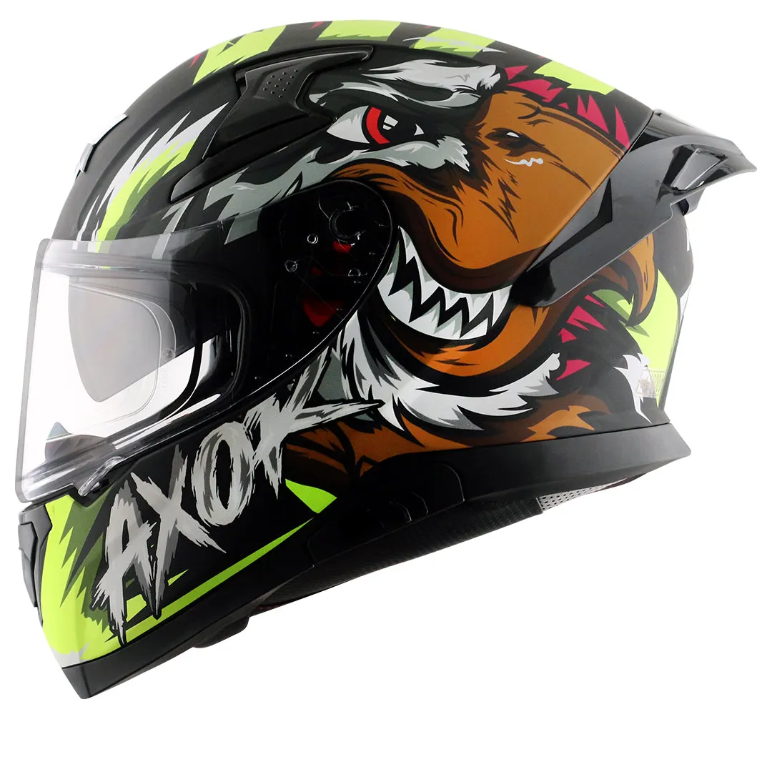 AXOR Apex Falcon Dull Black Neon Yellow Full Face Helmet