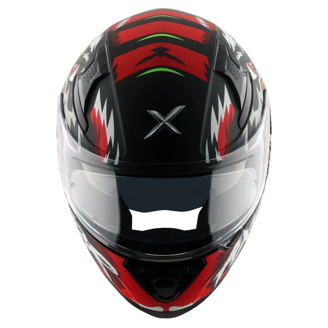 AXOR Apex Falcon Dull Black Red Full Face Helmet