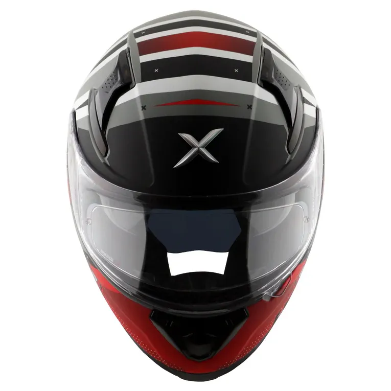 AXOR Apex Hex 2 Dull Cool Grey Red Full Face Helmet