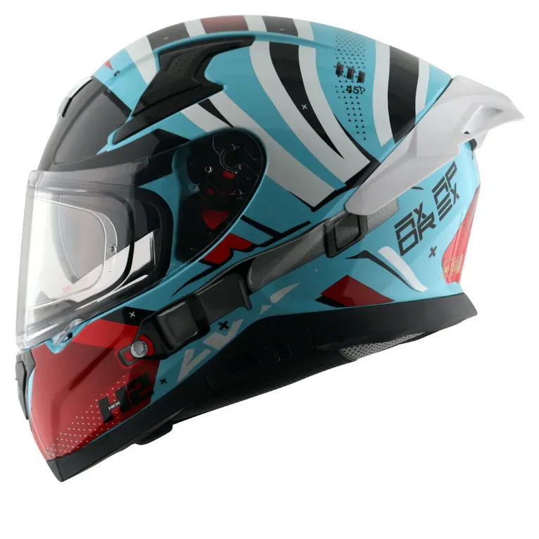 AXOR Apex Hex 2 Hex Blue Red Full Face Helmet