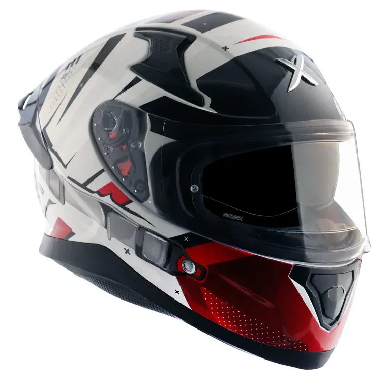 AXOR Apex Hex 2 White Red Full Face Helmet