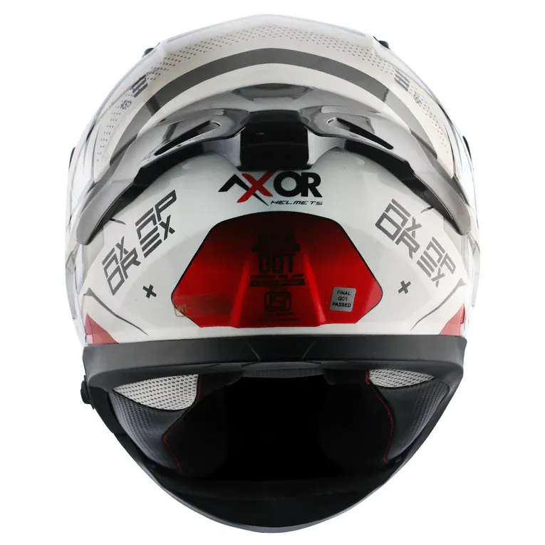 AXOR Apex Hex 2 White Red Full Face Helmet