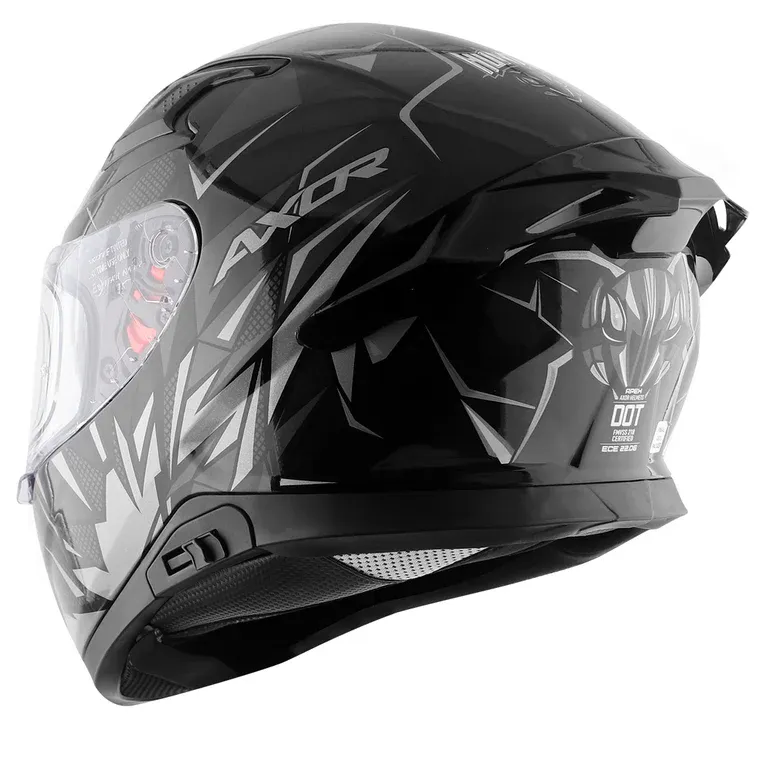 AXOR Apex Hunter Black Grey Full Face Helmet