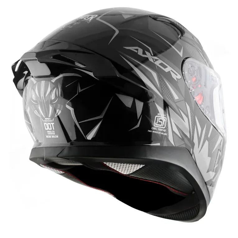 AXOR Apex Hunter Black Grey Full Face Helmet