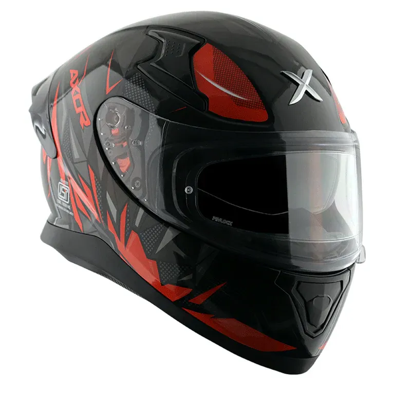 AXOR Apex Hunter Black Orange Full Face Helmet