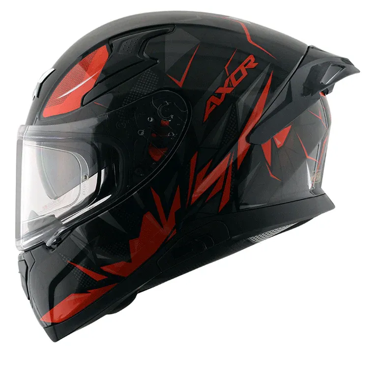 AXOR Apex Hunter Black Orange Full Face Helmet