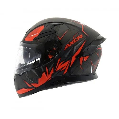 AXOR Apex Hunter Dull Black Orange Full Face Helmet