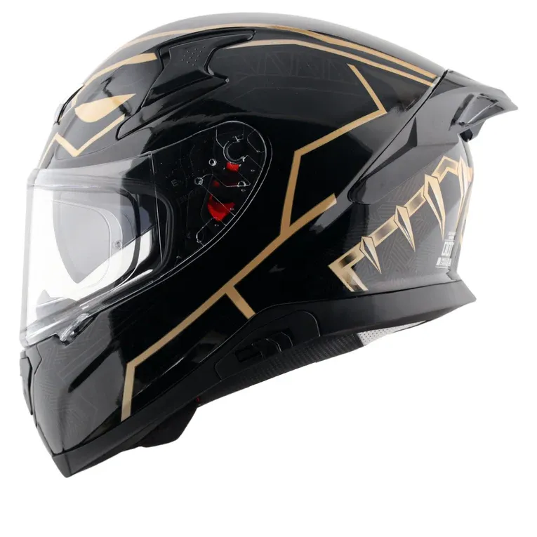 AXOR Apex Marvel Black Panther Gold Full Face Helmet