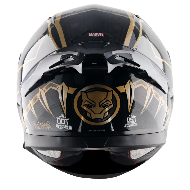 AXOR Apex Marvel Black Panther Gold Full Face Helmet