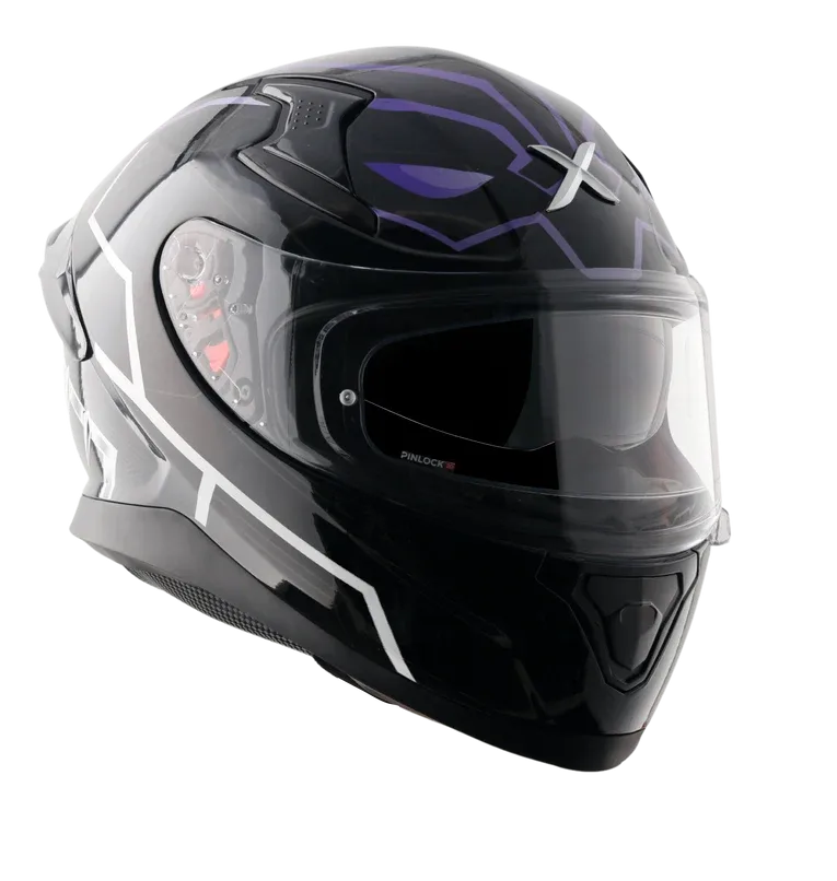 AXOR Apex Marvel Black Panther Purple Full Face Helmet