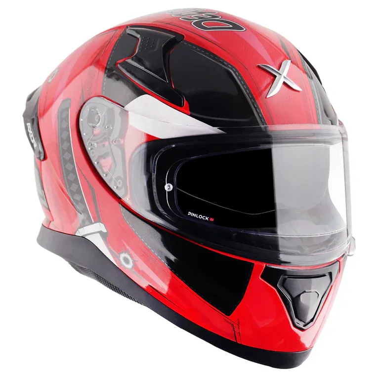AXOR Apex Marvel Deadpool Dull Red Black Full Face Helmet