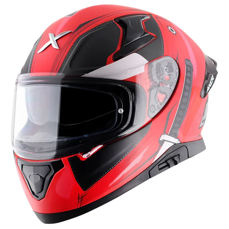AXOR Apex Mravel Deadpool Dull Red Black Full Face Helmet