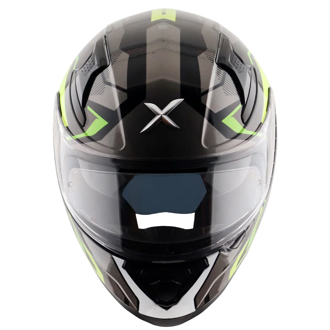 AXOR Apex Road Trip Black Neon Yellow Full Face Helmet