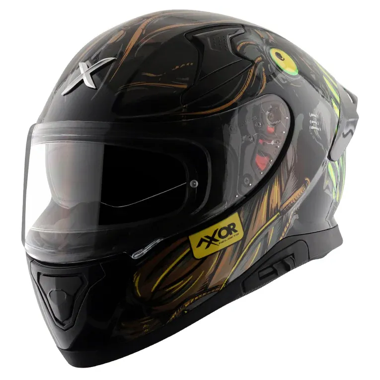 AXOR Apex Seadevil Black Gold Full Face Helmet