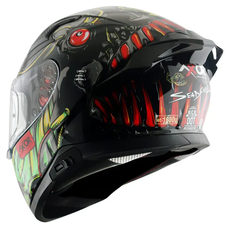 AXOR Apex Seadevil Black Red Full Face Helmet