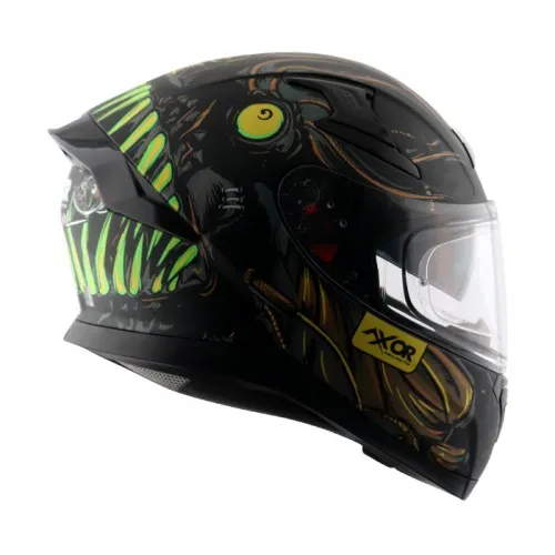 AXOR Apex Seadevil Dull Black Gold Full Face Helmet