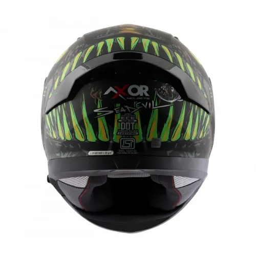 AXOR Apex Seadevil Dull Black Gold Full Face Helmet