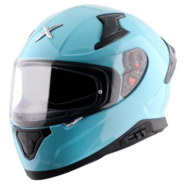 AXOR Apex Solid Hex Blue Full Face Helmet