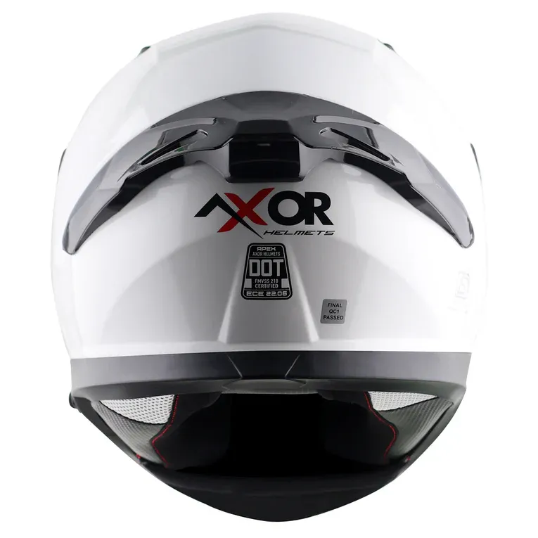 AXOR Apex Solid White Full Face Helmet
