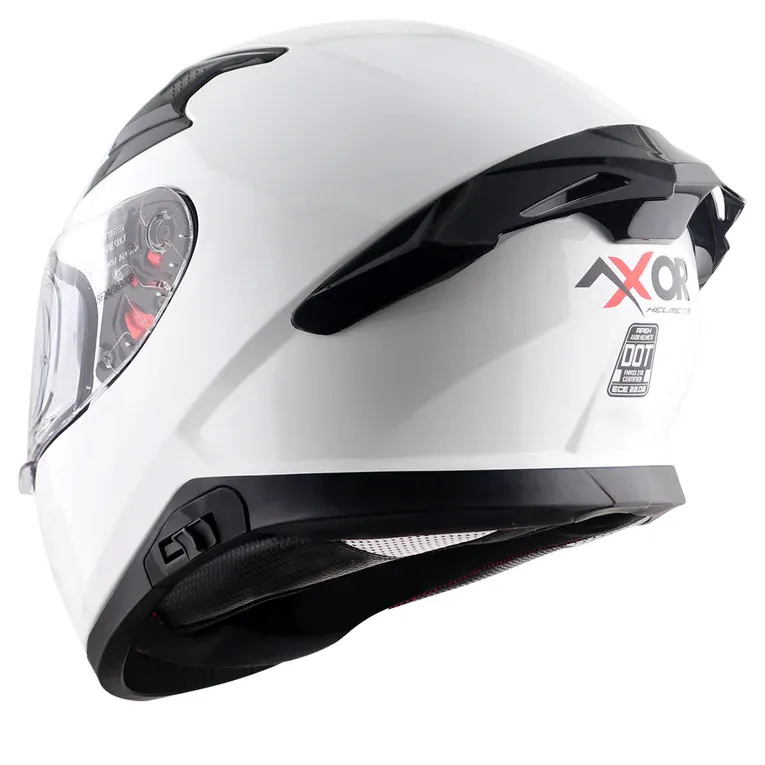 AXOR Apex Solid White Full Face Helmet