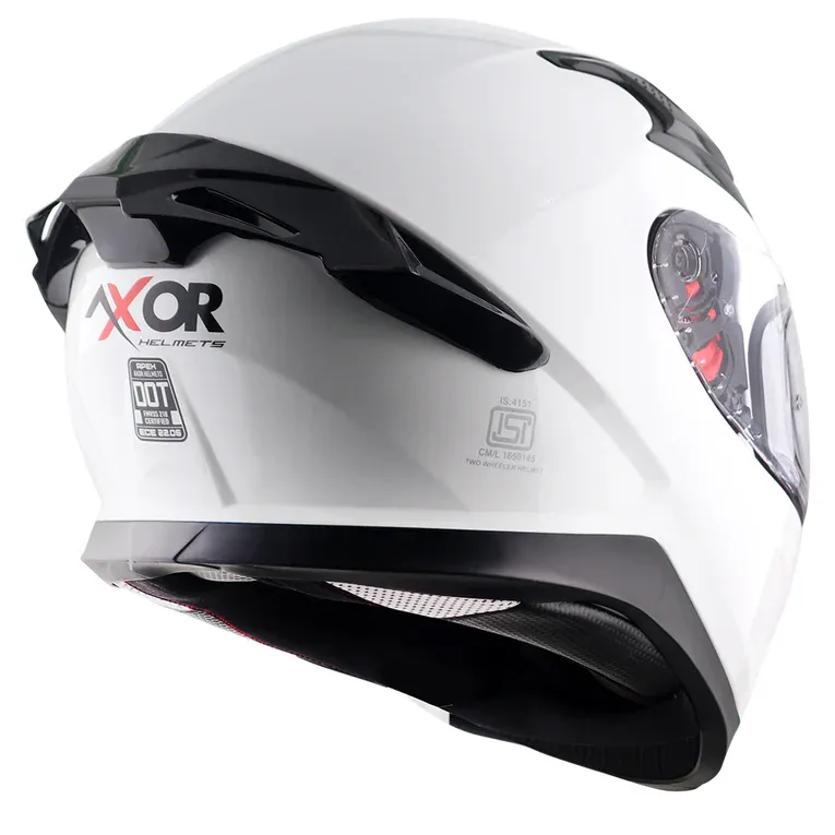 AXOR Apex Solid White Full Face Helmet