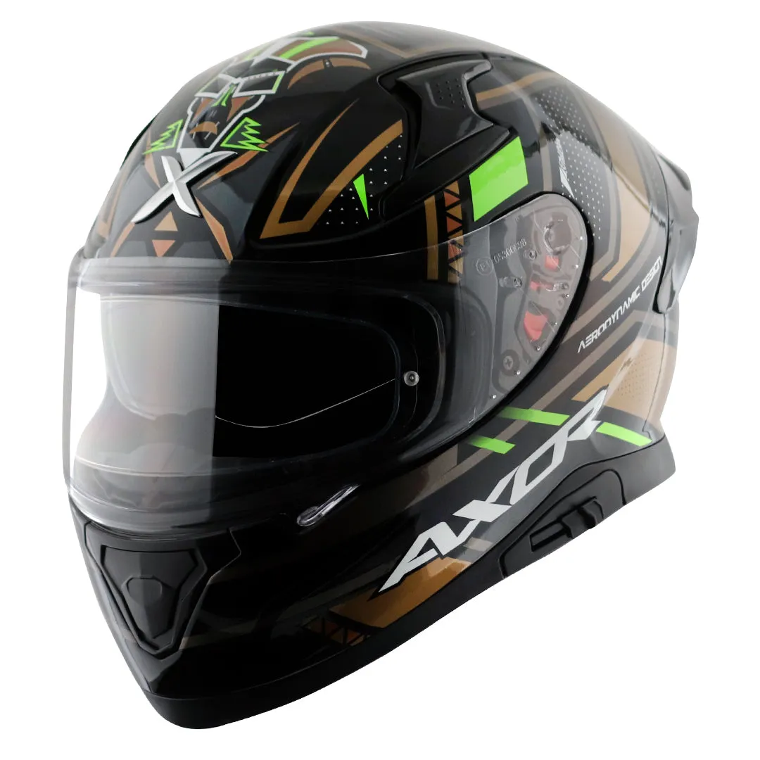 AXOR Apex Tiki Black Gold Full Face Helmet