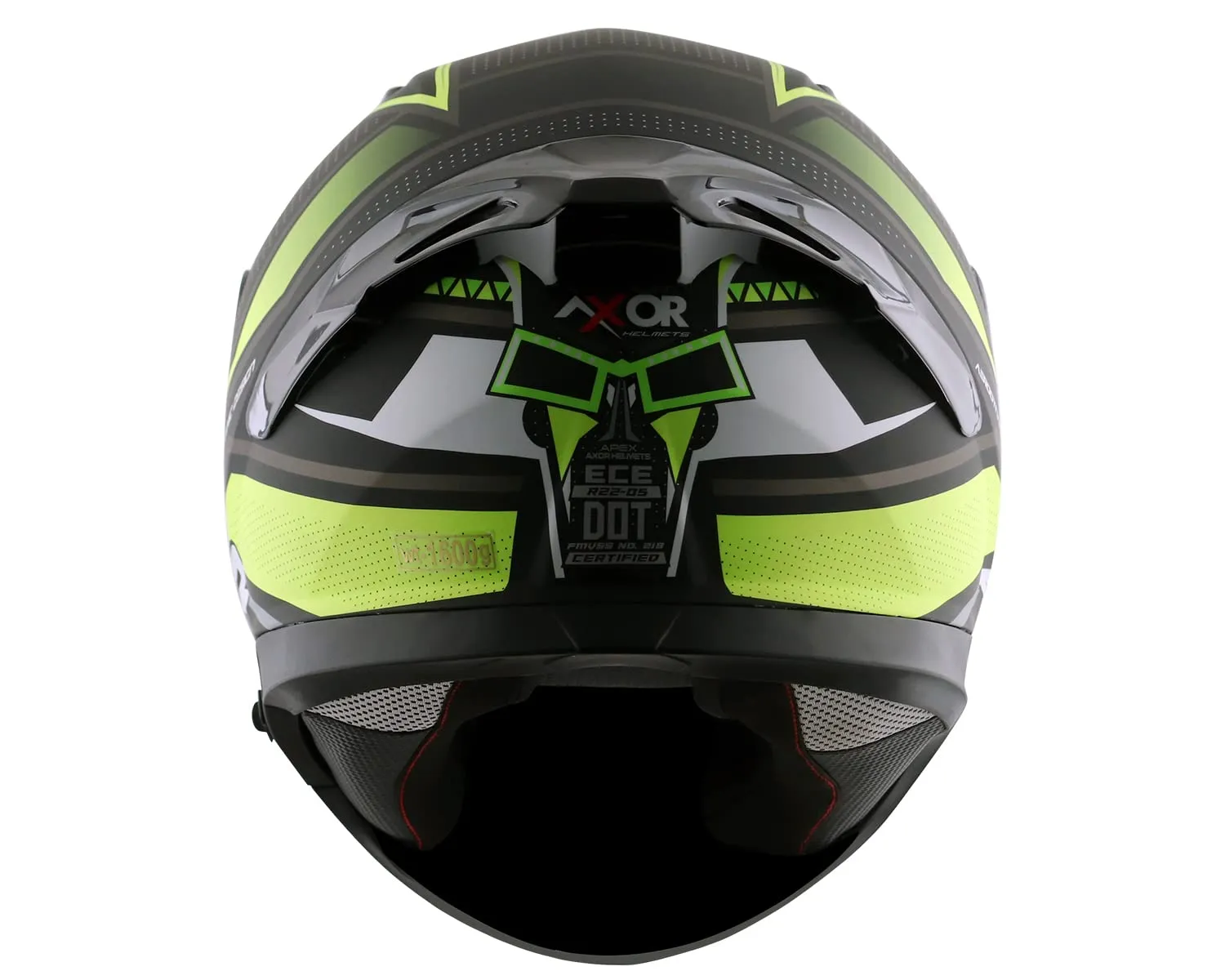 AXOR Apex Tiki Black Neon Yellow Full Face Helmet