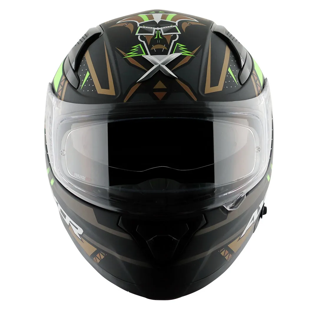 AXOR Apex Tiki Dull Black Gold Full Face Helmet