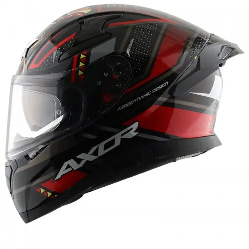 AXOR Apex Tiki Dull Black Red Full Face Helmet