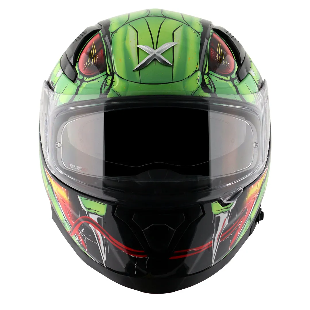 AXOR Apex Venomous Black Neon Green Full Face Helmet