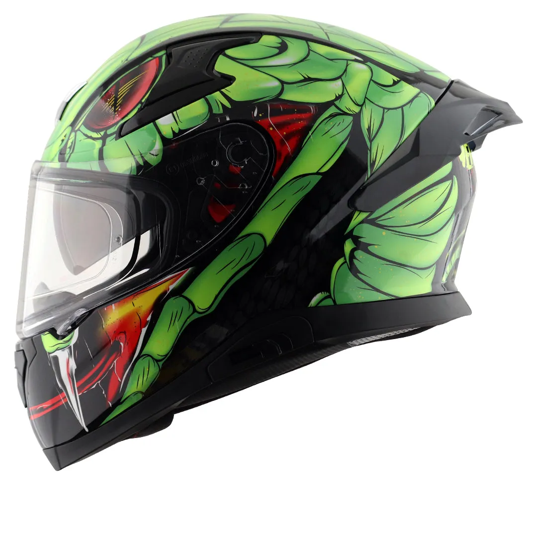 AXOR Apex Venomous Black Neon Green Full Face Helmet