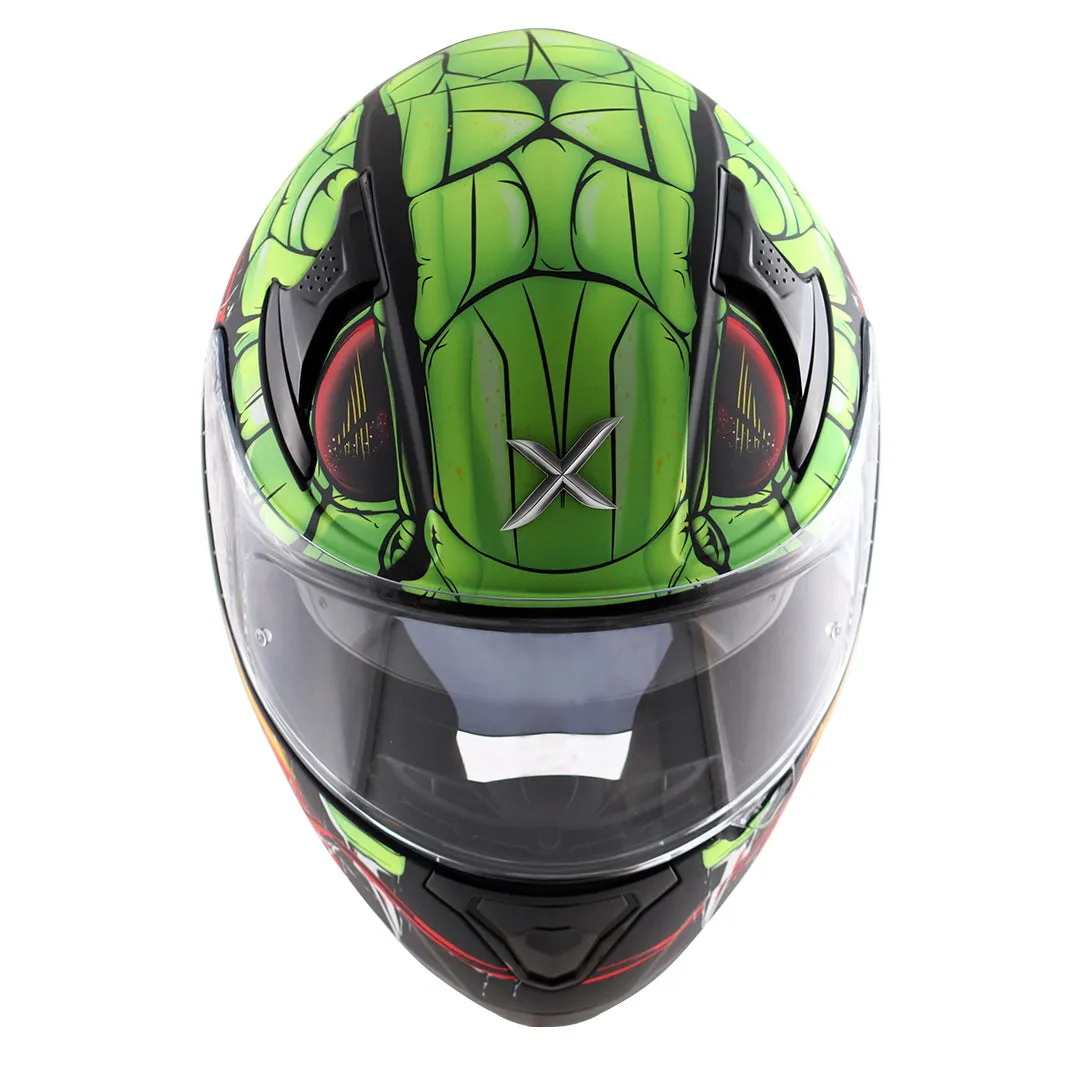 AXOR Apex Venomous Black Neon Green Full Face Helmet