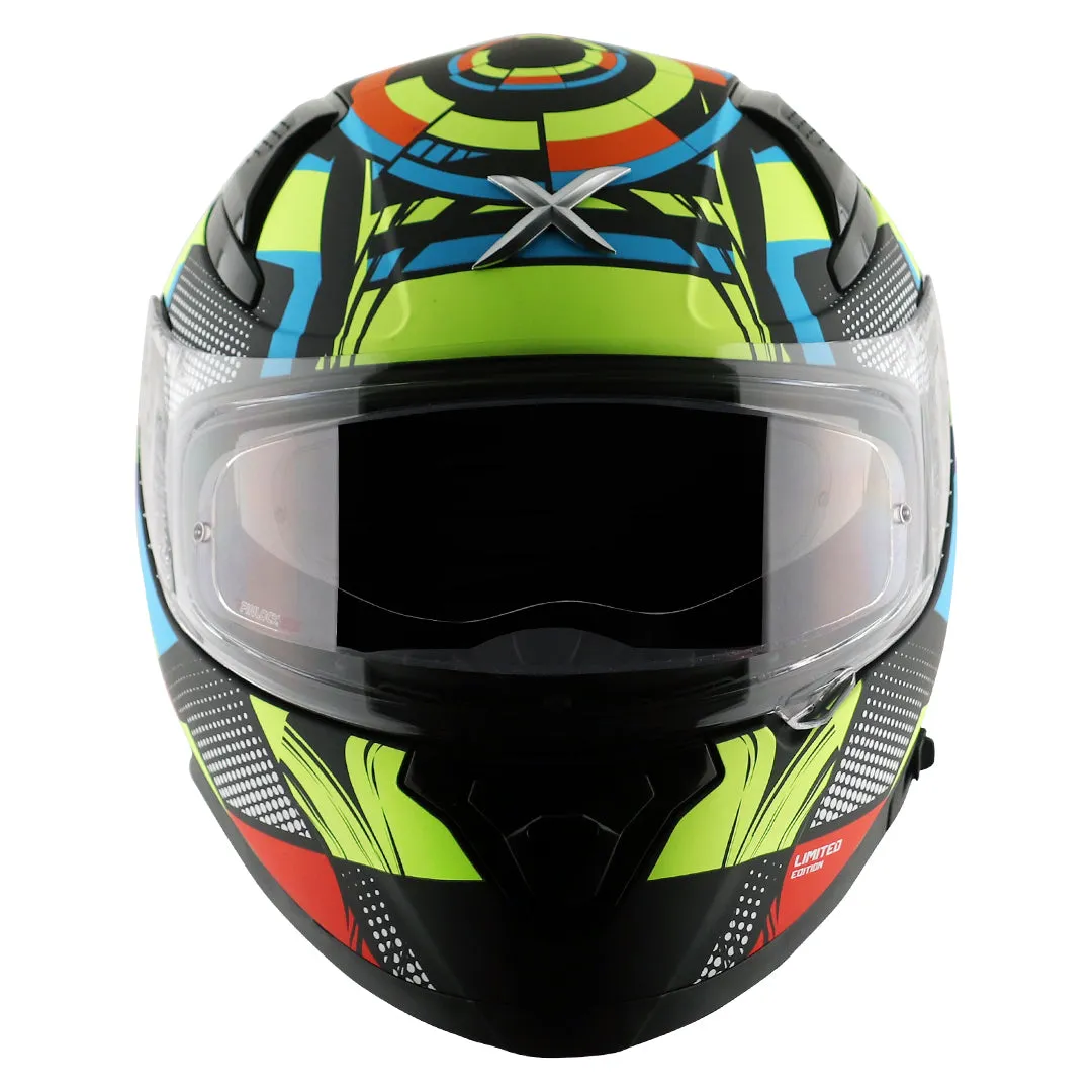 AXOR Apex Vivid Dull Black Neon Yellow Full Face Helmet