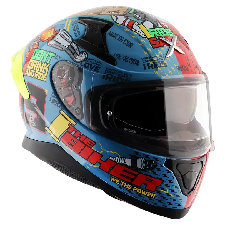 AXOR Apex Xbhp19 Blue Red Full Face Helmet