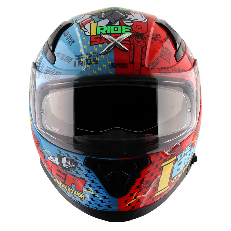 AXOR Apex Xbhp 19 Blue Red Full Face Helmet