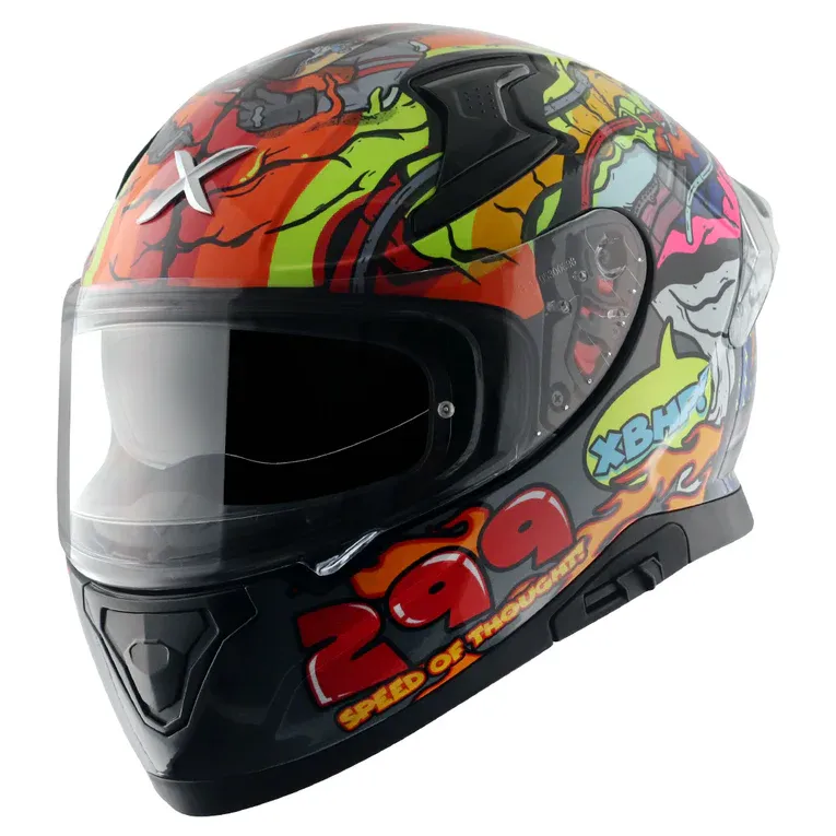 AXOR Apex Xbhp Neon Yellow Blue Full Face Helmet