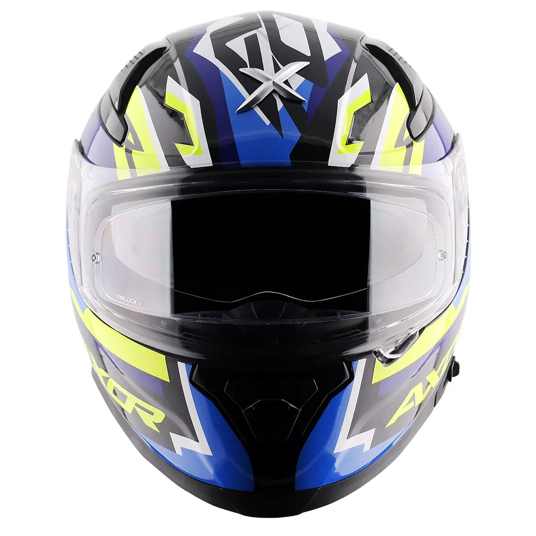 AXOR Apex Streak Black Blue Full Face Helmet