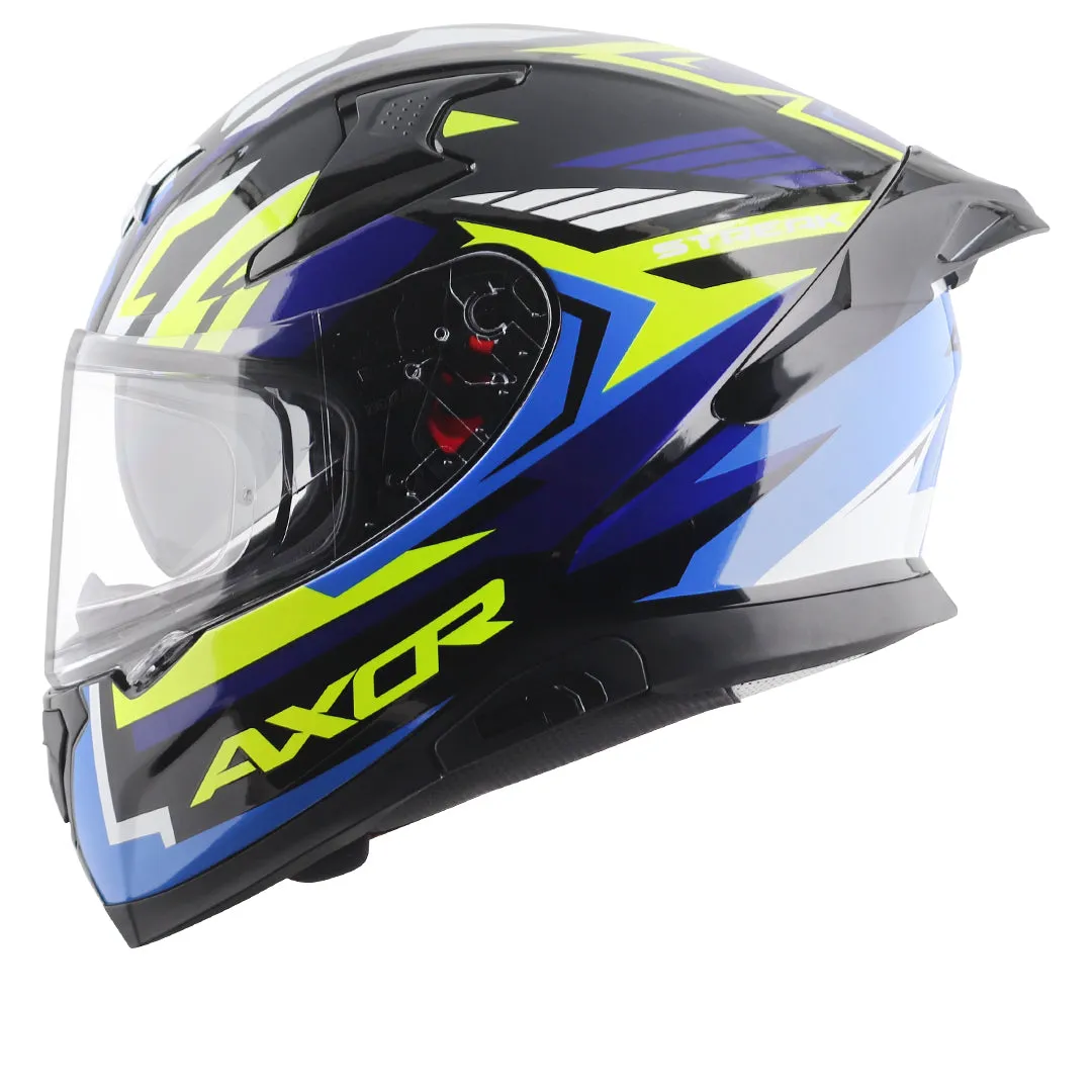 AXOR Apex Streak Black Blue Full Face Helmet
