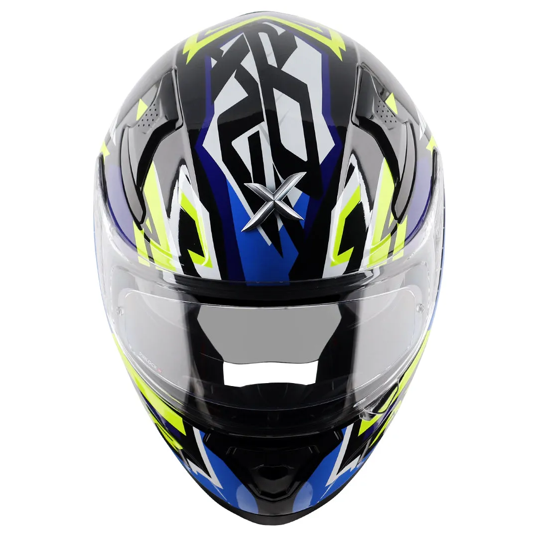 AXOR Apex Streak Black Blue Full Face Helmet