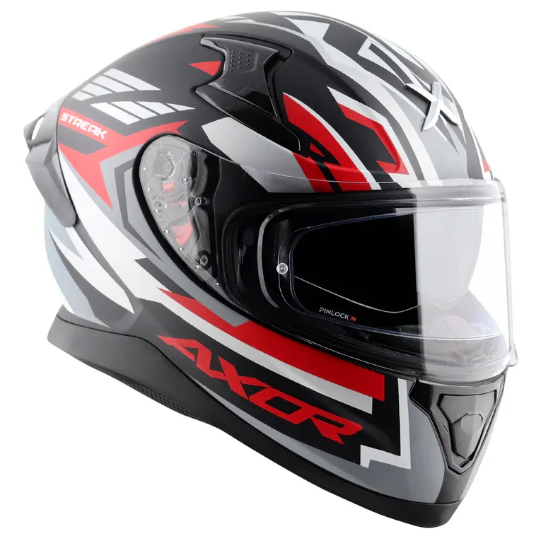 AXOR Apex Streak Black Red Full Face Helmet