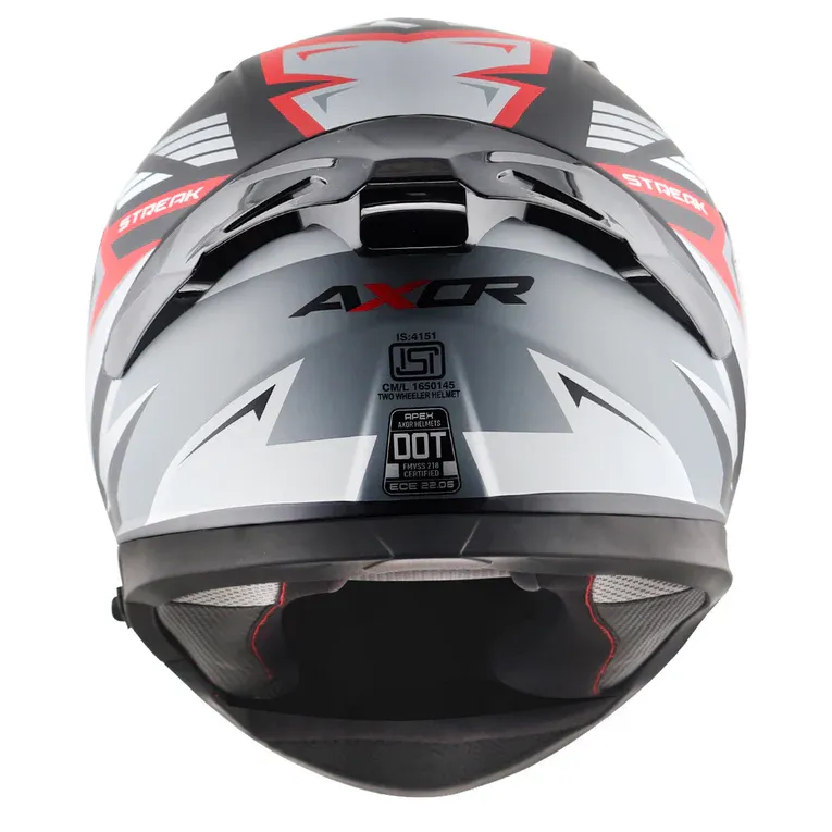 AXOR Apex Streak Black Red Full Face Helmet