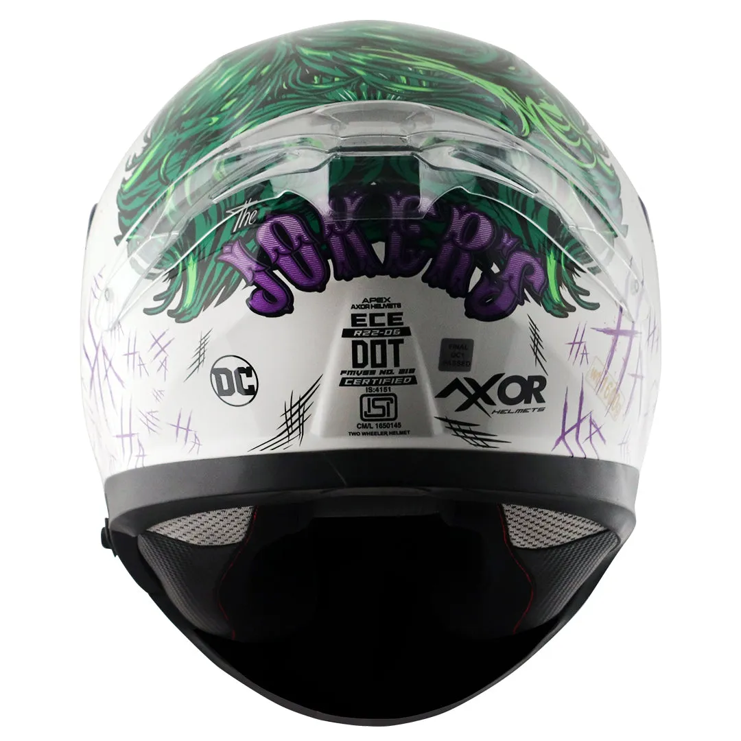 AXOR Apex Joker Special Edition White Green Full Face Helmet