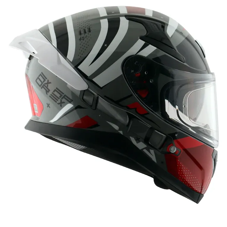 AXOR Apex Hex 2 Cool Grey Red Full Face Helmet