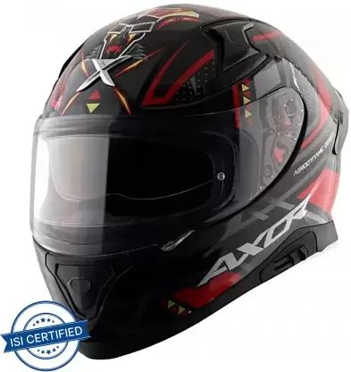 AXOR Apex Tikki Black Red Full Face Helmet