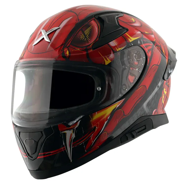 AXOR Apex Venomous Black Red Full Face Helmet