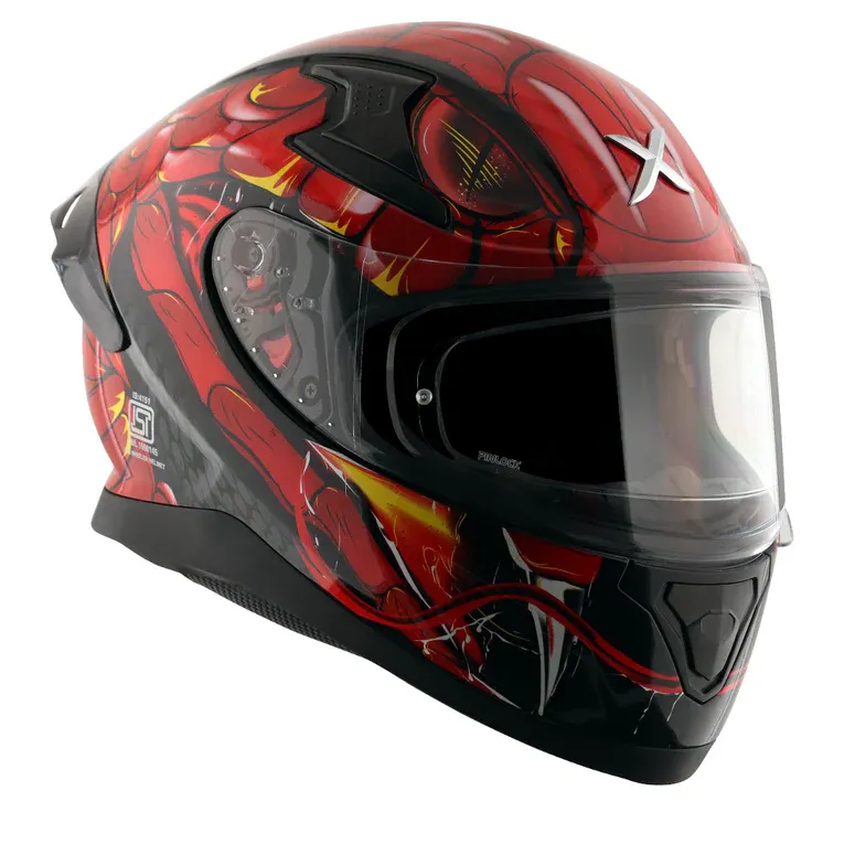 AXOR Apex Venomous Black Red Full Face Helmet