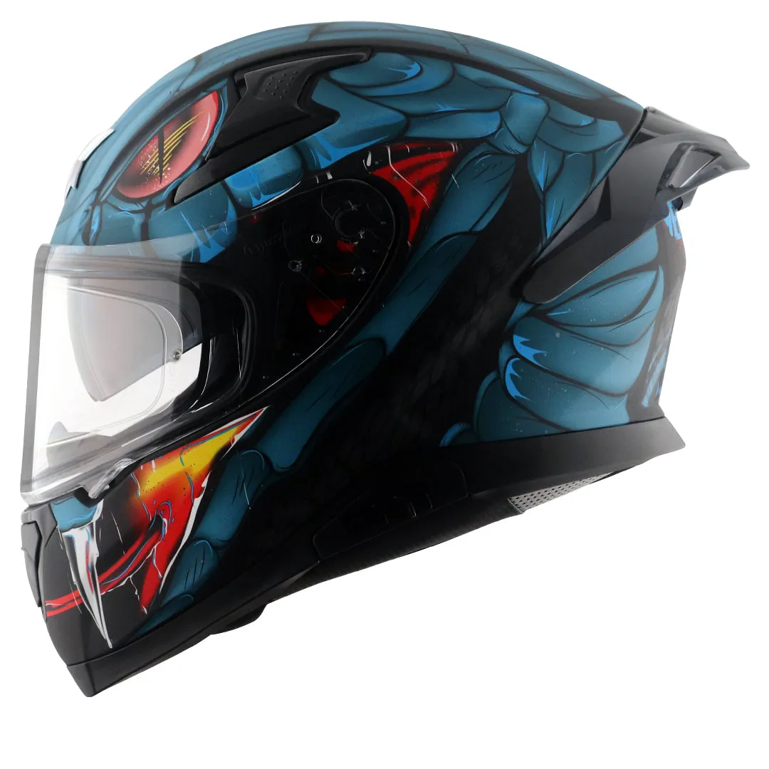 AXOR Apex Venomous Dull Balck M Blue Full Face Helmet